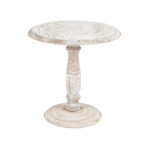 Mesa de apoio JAMBIA Mangueira de mangueira Branco creme