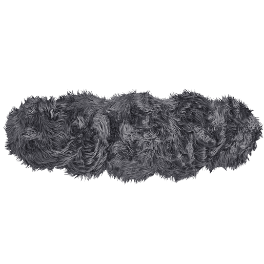 Tapete de pelo sintético MAMUNGARI Cinzento escuro 60 x 180 cm