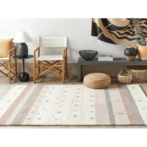 Tapete KARLI Creme 160 x 230 cm Lã Gabbeh Tapete KARLI Creme 160 x 230 cm Lã Gabbeh