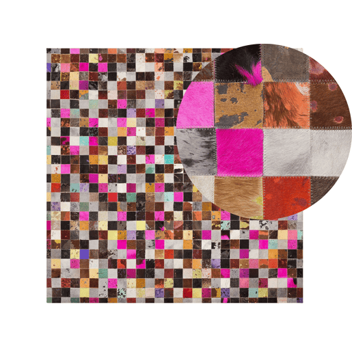 Tapete ENNE Multicolor 200 x 200 cm Pele Tapete ENNE Multicolor 200 x 200 cm Pele