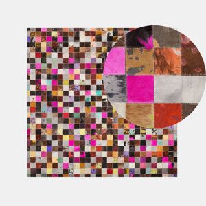 Tapete ENNE Multicolor 200 x 200 cm Pele