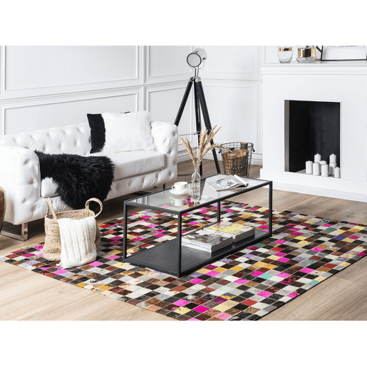 Tapete ENNE Multicolor 200 x 200 cm Pele Tapete ENNE Multicolor 200 x 200 cm Pele