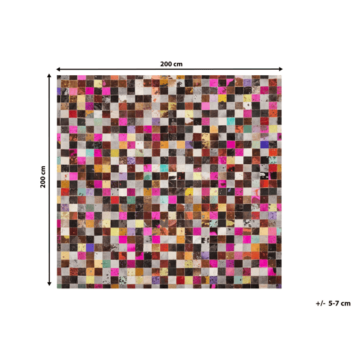Tapete ENNE Multicolor 200 x 200 cm Pele Tapete ENNE Multicolor 200 x 200 cm Pele