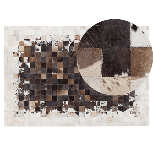 Tapete OKCULU Castanho 140 x 200 cm Pele