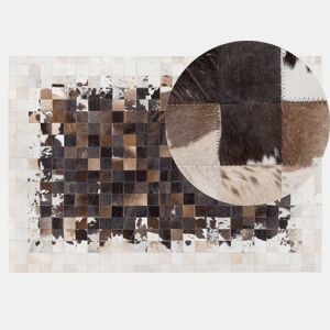 Tapete OKCULU Castanho 140 x 200 cm Pele