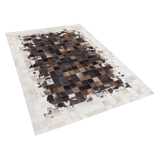 Tapete OKCULU Castanho 140 x 200 cm Pele
