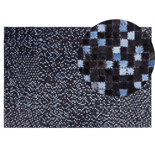 Tapete IKISU Castanho escuro 140 x 200 cm Pele
