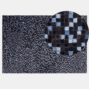 Tapete IKISU Castanho escuro 140 x 200 cm Pele