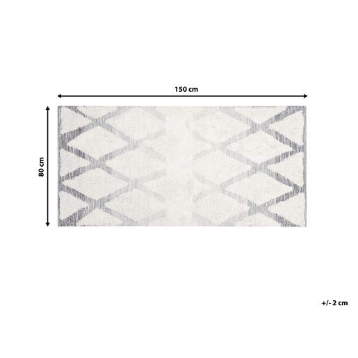 Tapete PENDIK Creme claro 80 x 150 cm Algodão