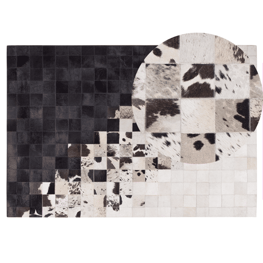 Tapete KEMAH Preto 140 x 200 cm Pele