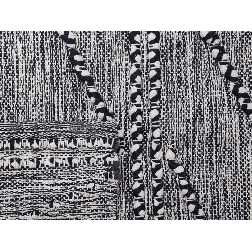 Tapete TERMAL Preto 80 x 150 cm Algodão
