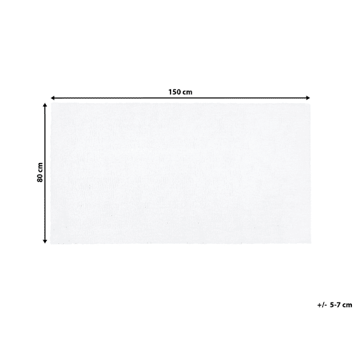 Tapete felpudo DEMRE Branco 80 x 150 cm