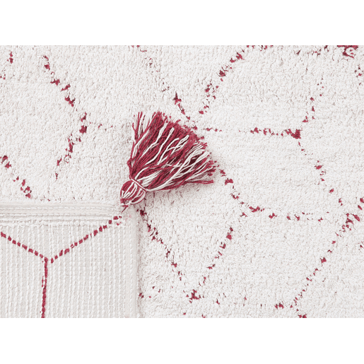 Tapete SAKARYA Branco 80 x 150 cm Algodão Tapete SAKARYA Branco 80 x 150 cm Algodão