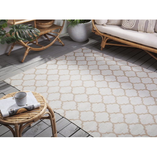 Tapete de exterior AKSU Creme 140 x 200 cm Reversível
