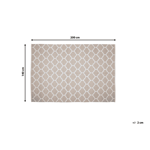 Tapete de exterior AKSU Creme 140 x 200 cm Reversível