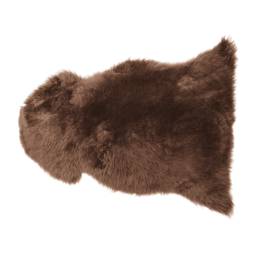 Tapete em pele de ovelha ULURU Castanho escuro 65 x 110 cm