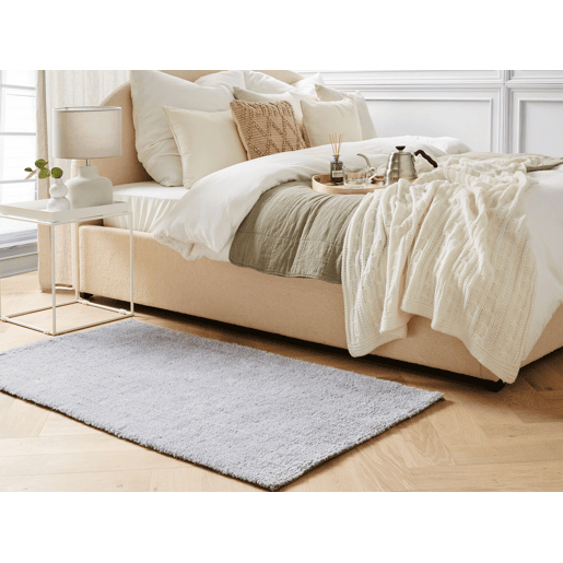 Tapete felpudo DEMRE Cinzento claro 80 x 150 cm