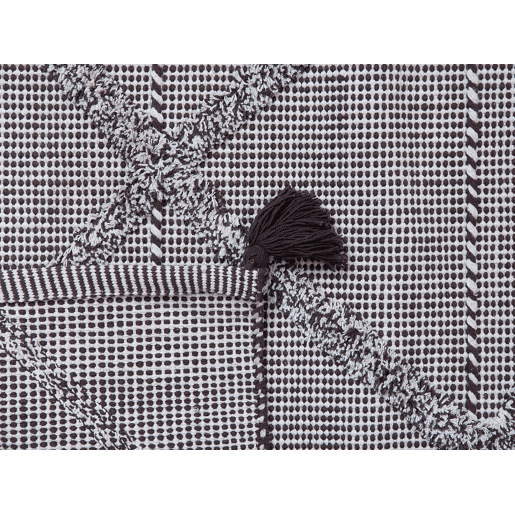 Tapete TUZLA Castanho 140 x 200 cm Algodão