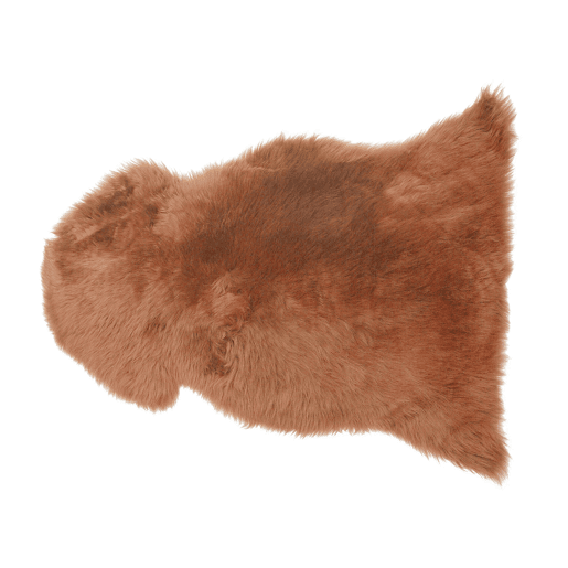 Tapete em pele de ovelha ULURU Castanho claro 65 x 110 cm