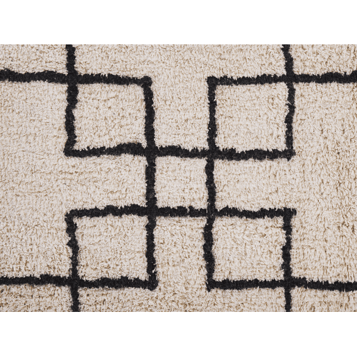 Tapete TURHAL Creme 160 x 230 cm Algodão