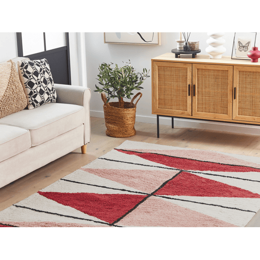 Tapete PURNIA Multicolor 140 x 200 cm Algodão