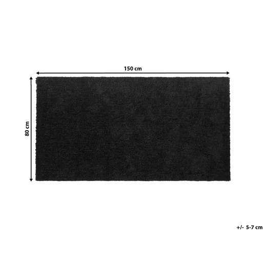 Tapete felpudo DEMRE Preto 80 x 150 cm