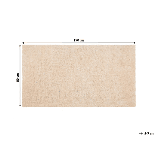 Tapete felpudo DEMRE Creme claro 80 x 150 cm