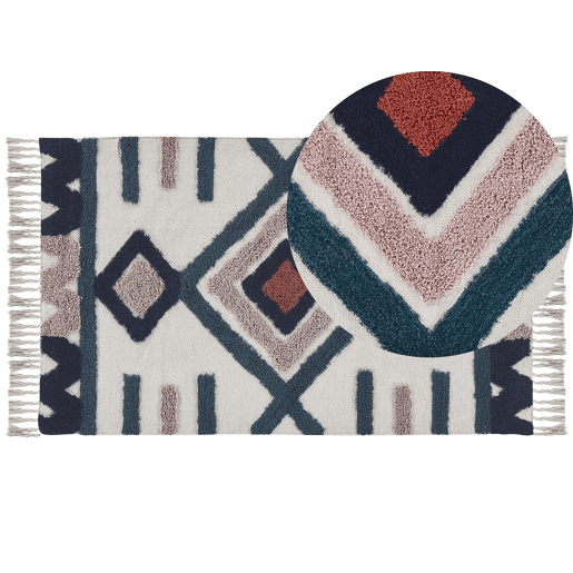 Tapete KOZLU Multicolor 80 x 150 cm Algodão