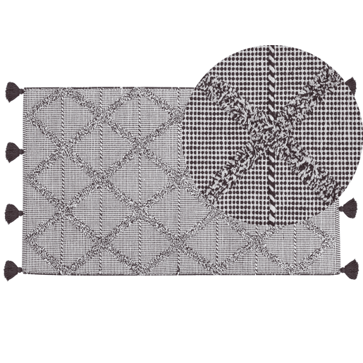 Tapete TUZLA Castanho 80 x 150 cm Algodão