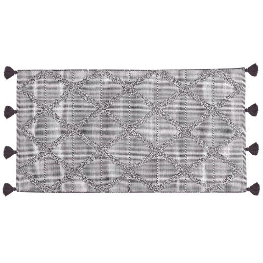 Tapete TUZLA Castanho 80 x 150 cm Algodão