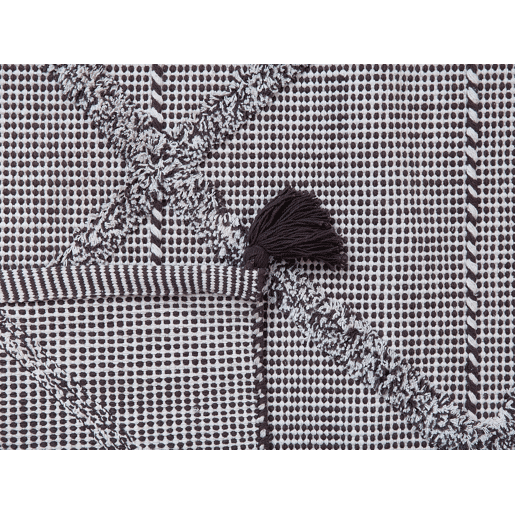 Tapete TUZLA Castanho 80 x 150 cm Algodão
