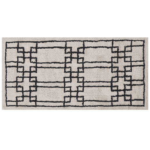 Tapete TURHAL Creme 80 x 150 cm Algodão