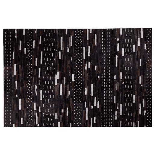 Tapete AKSEKI Castanho escuro 140 x 200 cm Pele