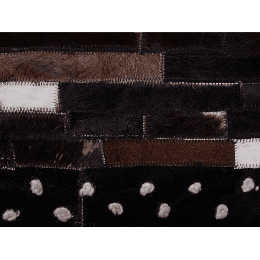 Tapete AKSEKI Castanho escuro 140 x 200 cm Pele