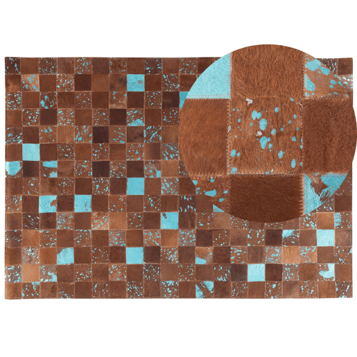 Tapete ALIAGA Castanho 160 x 230 cm Pele