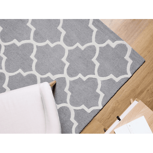 Tapete SILVAN Cinzento claro 160 x 230 cm Lã