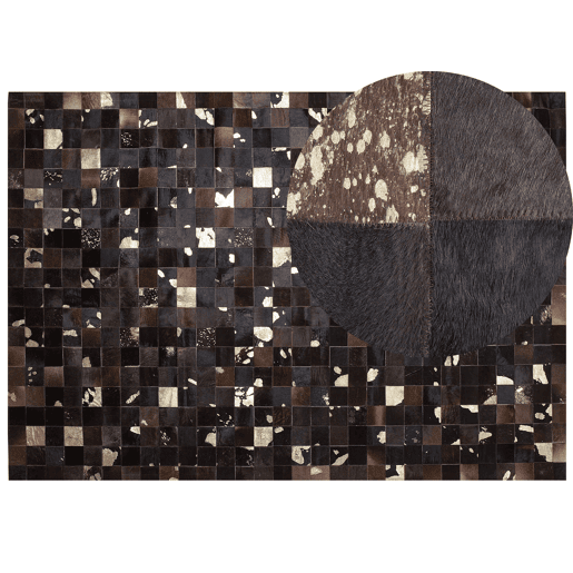 Tapete BANDIRMA Castanho 160 x 230 cm Pele