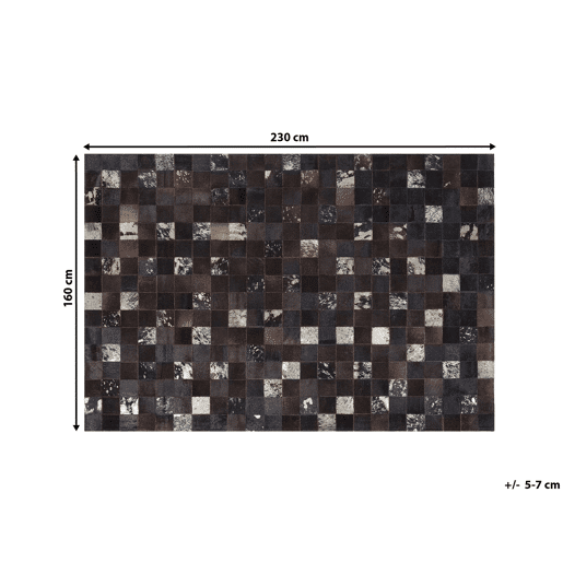 Tapete BANDIRMA Castanho 160 x 230 cm Pele