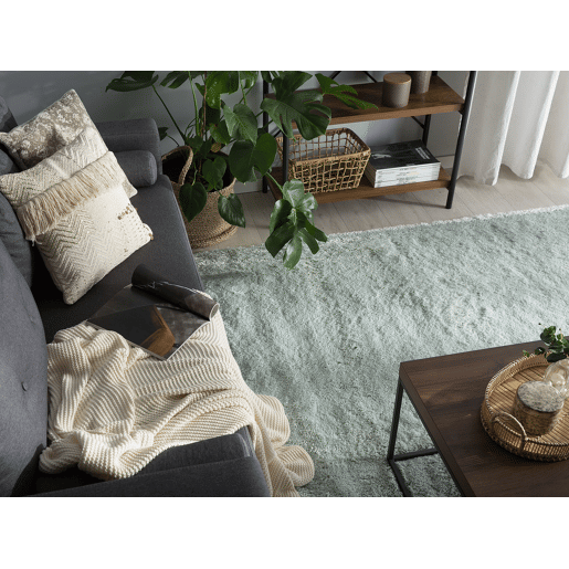 Tapete felpudo EVREN Verde menta 200 x 200 cm