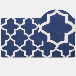 Tapete SILVAN Azul marinho 80 x 150 cm Lã