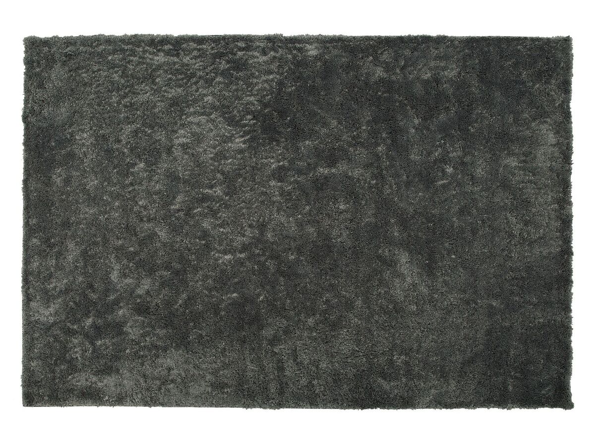 Beliani De pelo largo EVREN 140x200 Gris Oscuro