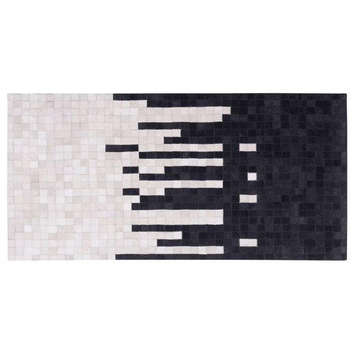 Tapete BOLU Preto 80 x 150 cm Pele