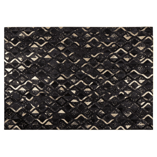 Tapete DEVELI Preto 140 x 200 cm Pele
