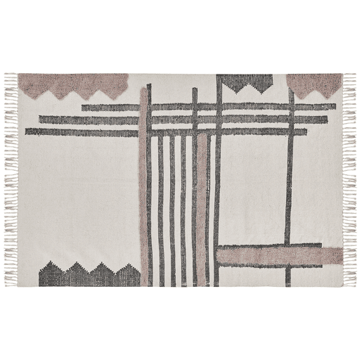 Tapete MURADIYE Creme 160 x 230 cm Algodão