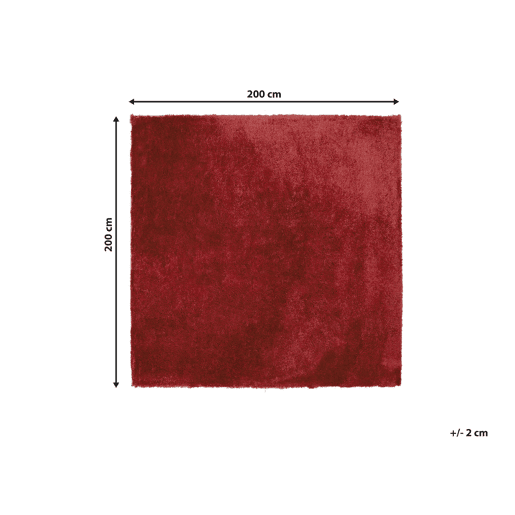 Tapete felpudo EVREN Vermelho 200 x 200 cm