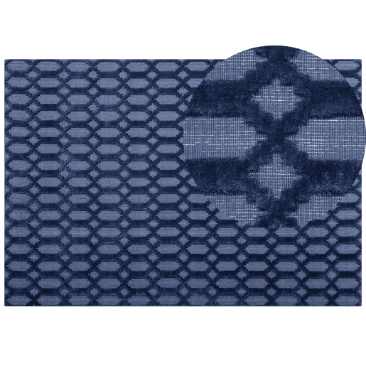 Tapete CIZRE Azul marinho 160 x 230 cm Viscose