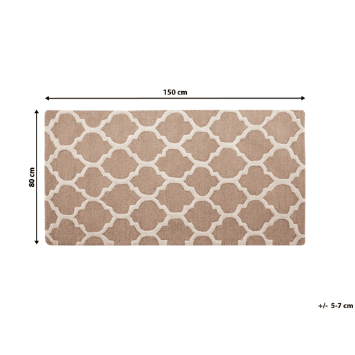 Tapete ERBAA Creme 80 x 150 cm Lã