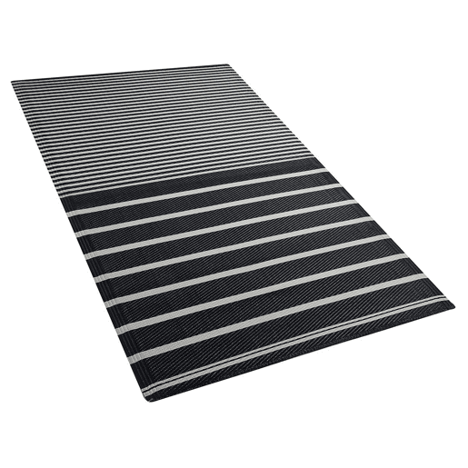 Tapete de exterior HALDIA Preto 90 x 180 cm