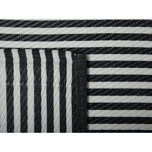 Tapete de exterior HALDIA Preto 90 x 180 cm