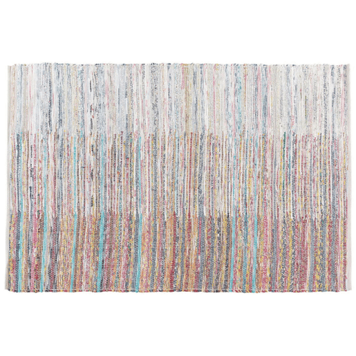 Tapete MERSIN Multicolor 140 x 200 cm Algodão Tapete MERSIN Multicolor 140 x 200 cm Algodão